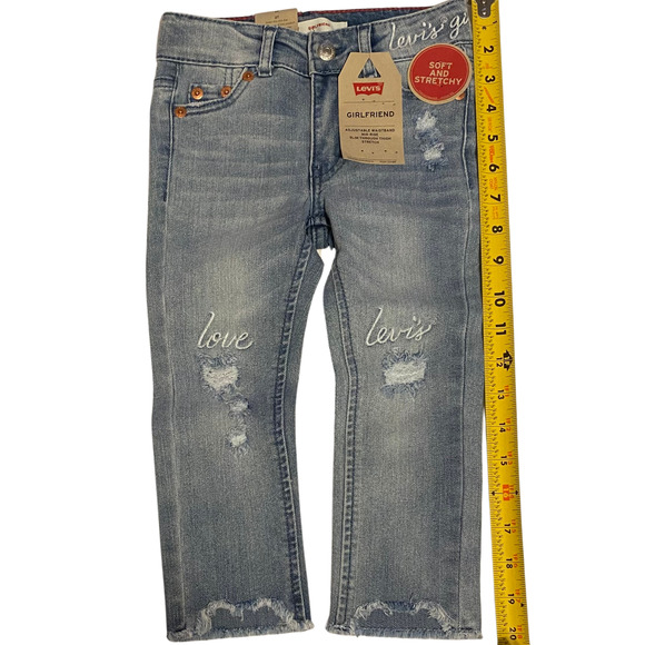 Levi's Toddler Girl 2T Slim Denim Stretch Jeans BRAND NEW - Picture 6 of 6